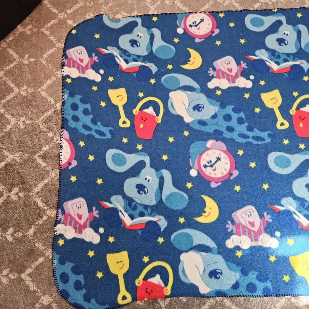 Vintage Blue's Clues Fleece Throw Blanket 60"x 45" Sleepy Time ~ - Picture 2 of 6